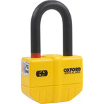 Oxford Boss Alarm 14 mm & Chain Lock 12 mm x 1.2 m Yellow (LK487)