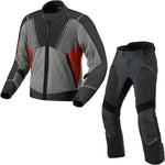 Rev It Airwave 4 Motorcycle Jacket & Trousers Anthracite Red-Anthracite Kit