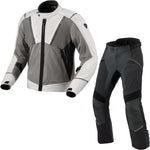 Rev It Airwave 4 Motorcycle Jacket & Trousers Silver Anthracite-Anthracite Kit