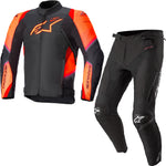 Alpinestars T-SP 1 V2 WP Jacket & T-SP R Drystar Trousers Motorcycle Black Red Fluo Kit