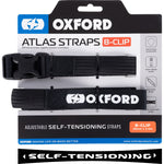 Oxford Atlas B-Clip 26mm x 2.0m Self-Tensioning Straps (Pair)