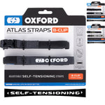 Oxford Atlas B-Clip 17mm x 2.0m Self-Tensioning Straps (Pair)