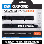 Oxford Atlas B-Clip 17mm x 2.0m Self-Tensioning Straps (Pair)