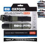 Oxford Atlas B-Clip 26mm x 1.2m Self-Tensioning Straps (Pair)