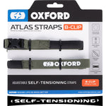 Oxford Atlas B-Clip 17mm x 1.2m Self-Tensioning Straps (Pair)