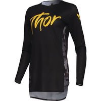 Thor 2025 Sportmode Shadow Ladies Motocross Jersey - Black