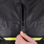 ARMR Raiden 3.0 Leather Motorcycle Jacket - Black Fluo Yellow