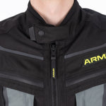 ARMR Kumaji 3.0 WP Motorcycle Jacket - Black Green Fluo Yellow