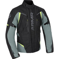 ARMR Kiso 4.0 WP Motorcycle Jacket - Black Green Fluo Yellow