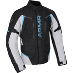 ARMR Kiso 4.0 WP Motorcycle Jacket - Black Light Grey Blue