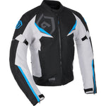 ARMR Eyoshi 3.0 WP Motorcycle Jacket - Black Light Grey Blue