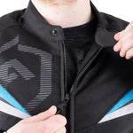 ARMR Eyoshi 3.0 WP Motorcycle Jacket - Black Light Grey Blue