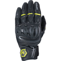 ARMR Raiden 3.0 Leather Motorcycle Gloves - Black Yellow