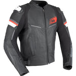 Oxford Cypher 1.0 Leather Motorcycle Jacket - Black White Red