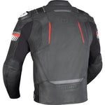 Oxford Cypher 1.0 Leather Motorcycle Jacket - Black White Red