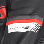 Oxford Cypher 1.0 Leather Motorcycle Jacket - Black White Red