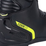 Oxford Code 1.0 Mid Dry2Dry Motorcycle Boots - Black Fluo Yellow