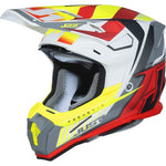 Just1 J22 Frenetik Fire Motocross Helmet - Matt Fluo Yellow Red White