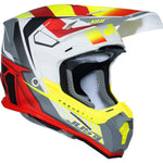 Just1 J22 Frenetik Fire Motocross Helmet - Matt Fluo Yellow Red White