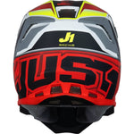 Just1 J22 Frenetik Fire Motocross Helmet - Matt Fluo Yellow Red White