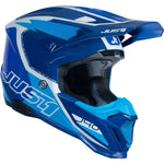 Just1 J40 Flash Motocross Helmet - White Blue