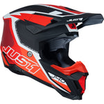 Just1 J40 Flash Motocross Helmet - Matt Red White Black