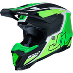 Just1 J40 Flash Motocross Helmet - Matt Fluo Green White Black