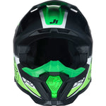 Just1 J40 Flash Motocross Helmet - Matt Fluo Green White Black