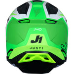 Just1 J40 Flash Motocross Helmet - Matt Fluo Green White Black