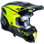 Just1 J40 Shooter Motocross Helmet - Camo Fluo Yellow Black