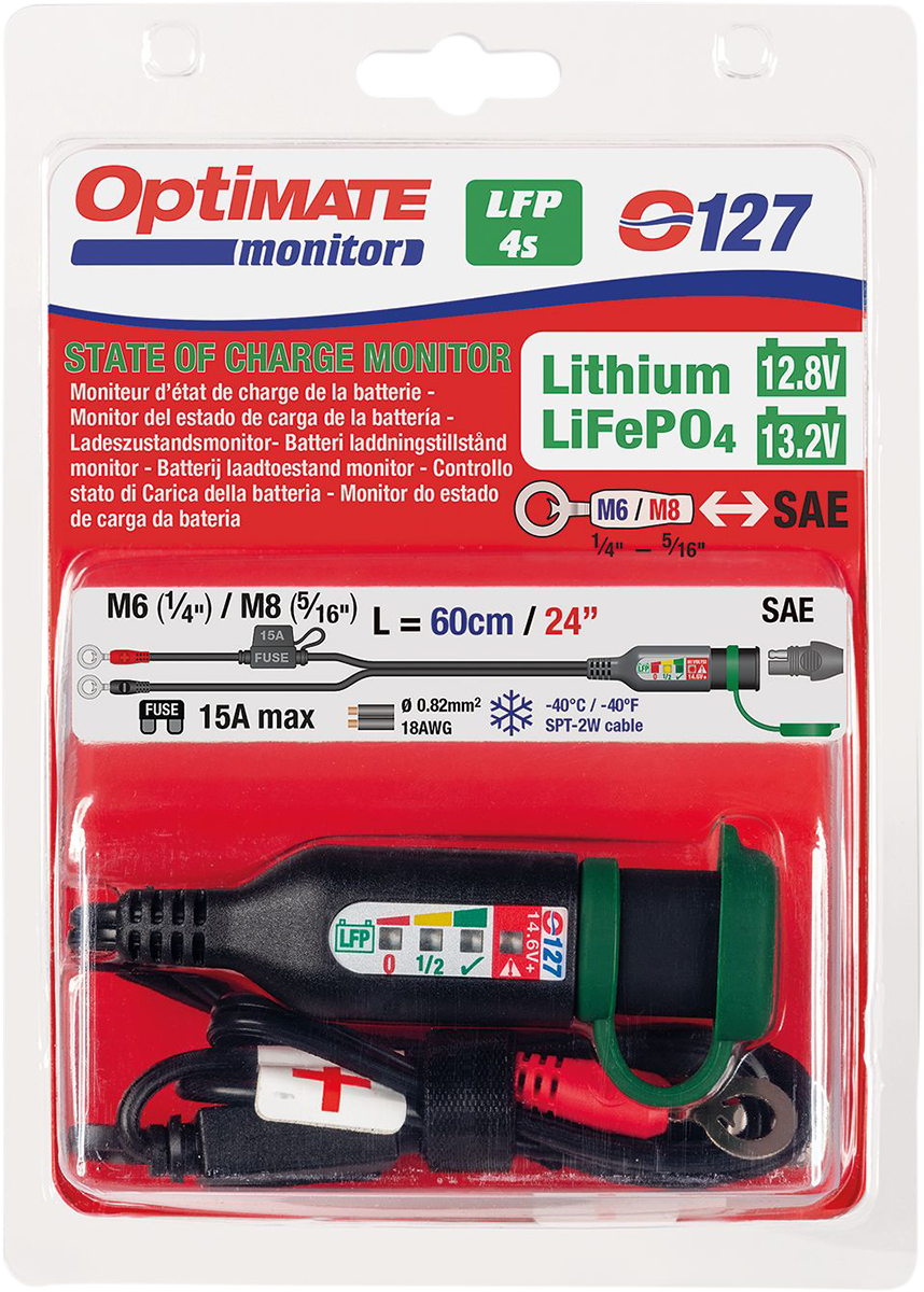 TecMate Battery Cord Eye With Test For 12.8v To 13.2v Lithium Batterys