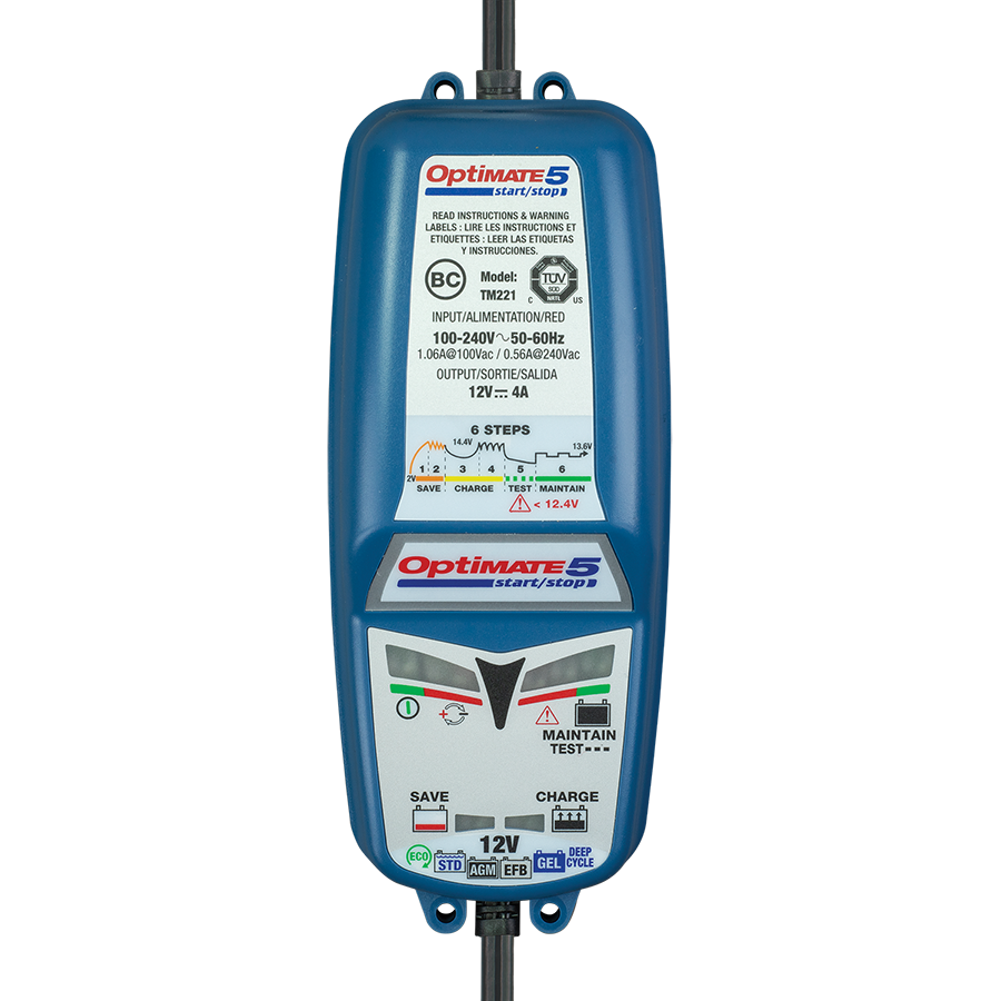 TecMate Optimate 5 Start/Stop Battery Charger