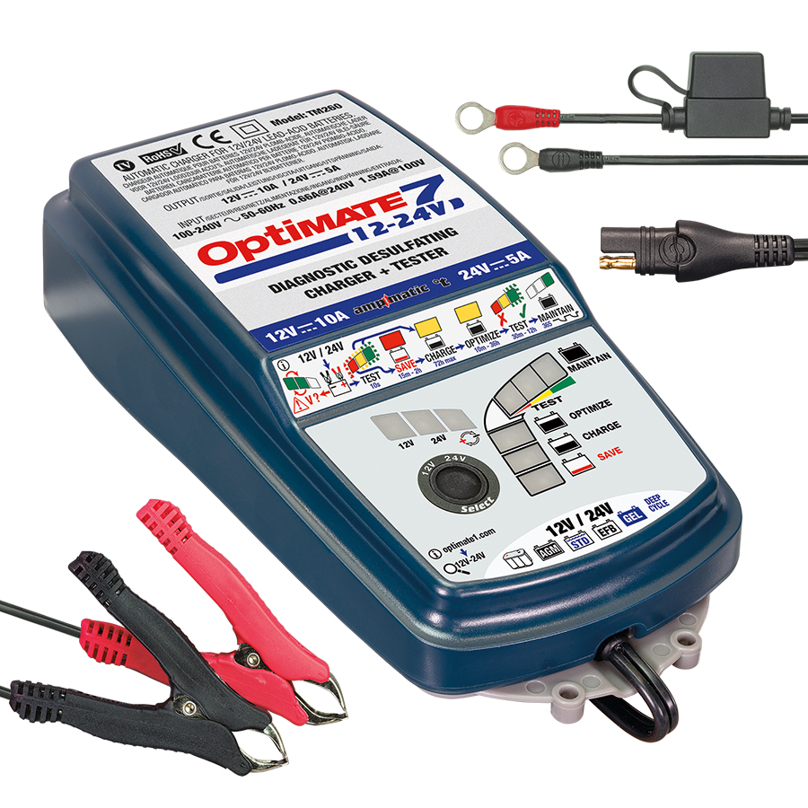 TecMate Optimate 7 12v/24v Battery Charger