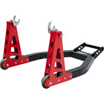 Black Pro Range Front Head Stand & Heavy Duty Aluminium Rear Paddock Stand (B5064 and B5066)