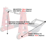 Black Pro Range Heavy Duty Aluminium Front Paddock Stand (B5067)