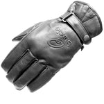 Black Echo Leather Motorcycle Gloves