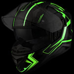 Agrius Wrath Polaris Glow In The Dark Motorcycle Helmet