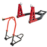 Black Pro Range Front Head Stand & Heavy Duty Aluminium Rear Paddock Stand (B5064 and B5066)