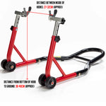 Black Pro Range Front Head Stand & Adjustable Rear Paddock Stand (B5064 and B5160)