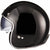 Black Classic Open Face Motorcycle Helmet