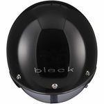 Black Classic Open Face Motorcycle Helmet