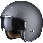 Black Classic Open Face Motorcycle Helmet