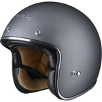 Black Classic Open Face Motorcycle Helmet