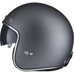 Black Classic Open Face Motorcycle Helmet