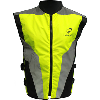 Black Hi-Vis Motorcycle Vest