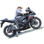 Black Pro Range (B5249) Folding Steel Motorcycle Loading Ramp (Pair)