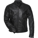 Black Notus Leather Motorcycle Jacket