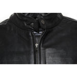 Black Notus Leather Motorcycle Jacket