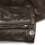 Black Notus Leather Motorcycle Jacket