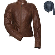 Black Artemis Ladies Leather Motorcycle Jacket